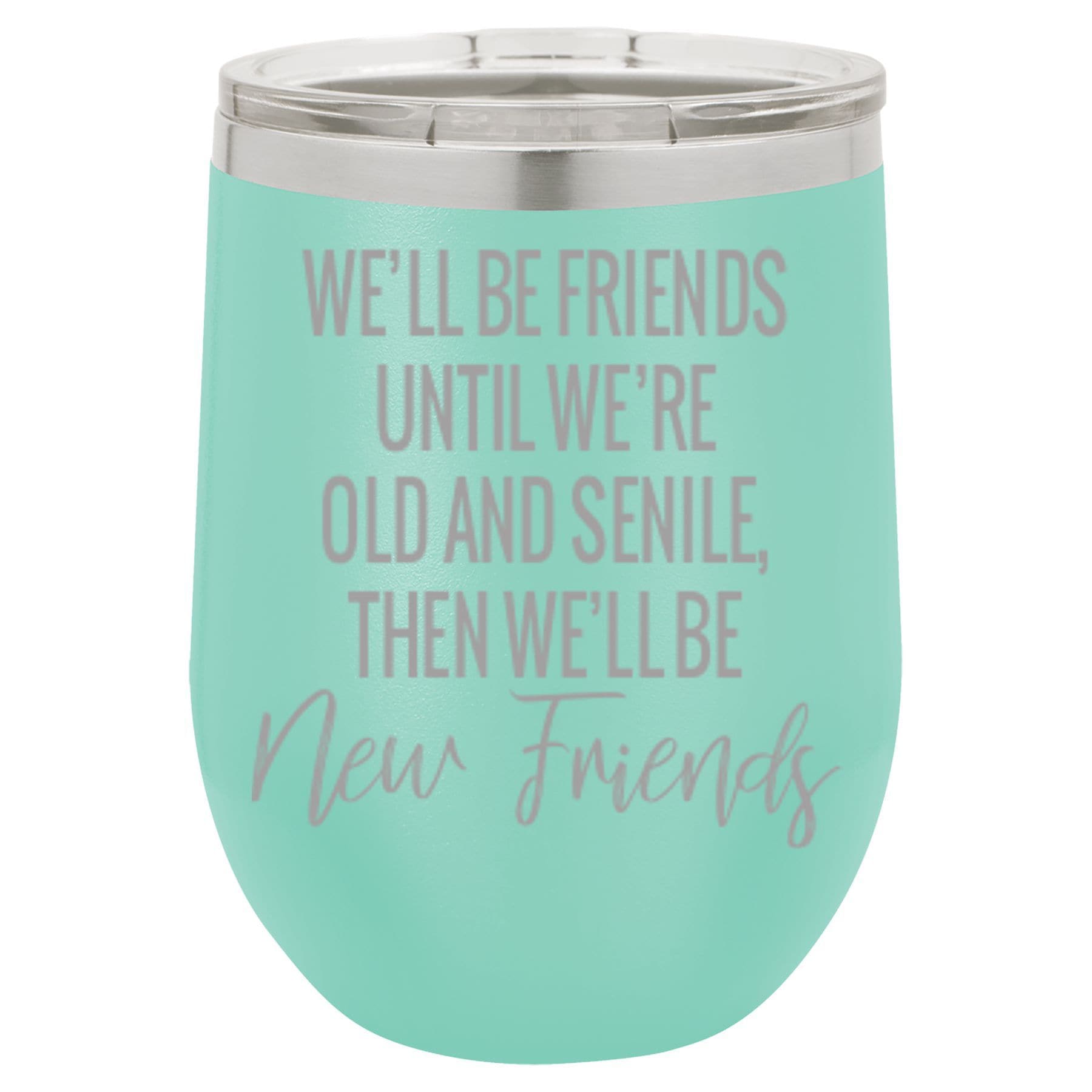"Old and Senile" 12 oz Wine Mug - Driftless Studios