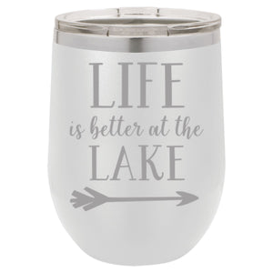 "Life Lake" 12 oz Wine Mug - Driftless Studios