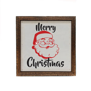 "Merry Christmas" 6x6 Christmas Sign Wall Art Sign- BW049