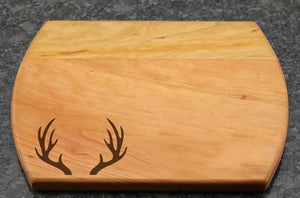 Personalized Cutting Board - Antlers Design - Driftless Studios