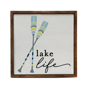 "Lake Life" 10x10 Wall Art Sign - CW042