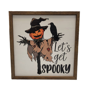 "Let's Get Spooky" 10x10 Wall Art Sign - CW055