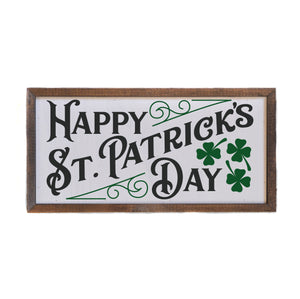 "Happy St. Patrick's Day" 12x6 Wall Art Sign - DW033