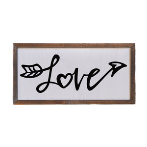 "Love arrow" 12x6 Wall Art Sign - DW037