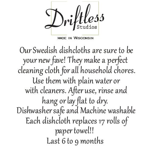 Old Fashioned Bar Towel Swedish Dishcloth - Driftless Studios