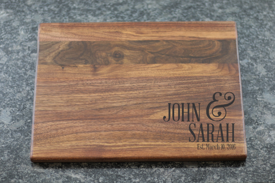 Personalized Cutting Board - First Names & Date - Driftless Studios