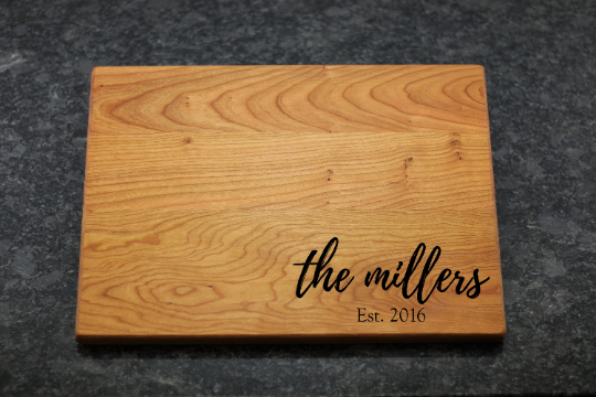 Personalized Cutting Board, Last Name & Date