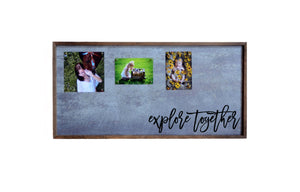 "Explore Together" 12x24 Metal Sign & Magnet Board - HG002 - Driftless Studios