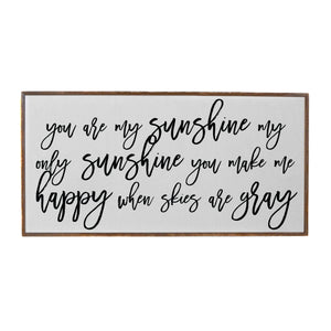 "You Are My Sunshine" Horizontal Wood Sign - PW018 - Driftless Studios