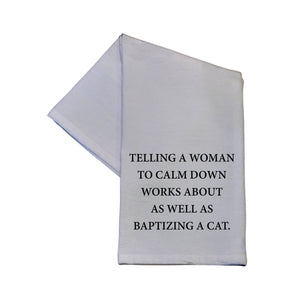 Baptizing A Cat Tea Towel -  TWL002