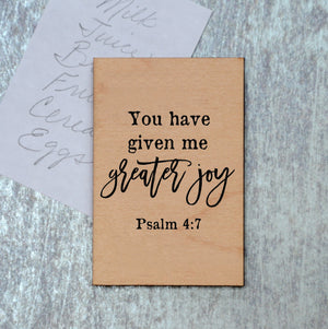 You have given me greater joy Magnet - XM031 - Driftless Studios