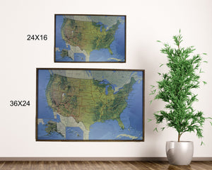 24x16 - Geographical National Parks Map - US Travel Map - SM007 - Driftless Studios
