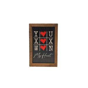 You Win My Heart 4"x6" Wood Sign - AW047