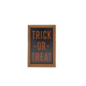 Trick Or Treat 4"x6" Wood Sign - AW073