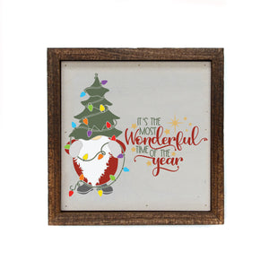 It's The Most Wonderful time of the year 6x6 Sign Wall Art Sign- BW122