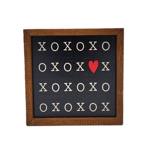 XOXO Heart 6x6 Wall Art Sign- BW136