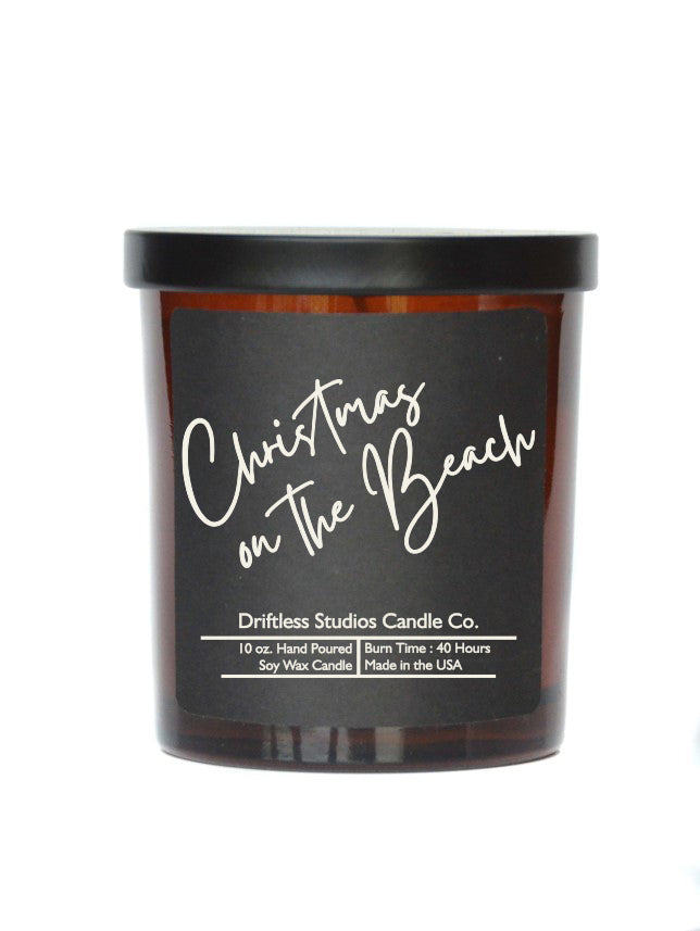 Christmas on the Beach Soy wax Candles - 10oz Candle + Lid