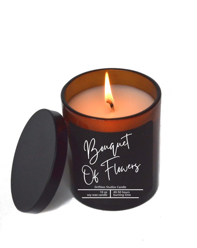 Bouquet Of Flowers Soy Valentines Day Candles - 10 oz Candle
