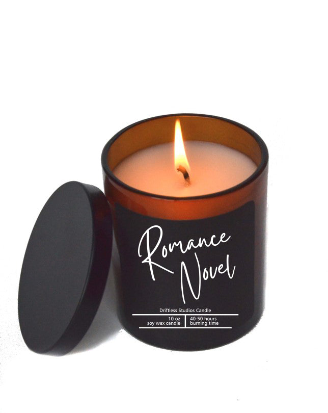 Romance Novel Soy Wax Valentines Day Candle - 10 oz Candles