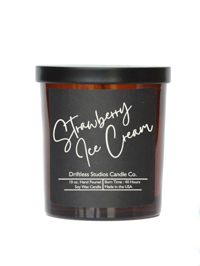 Strawberry Ice Cream Soy Wax Candle - Farmhouse Candles