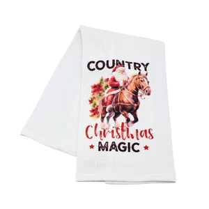 "Country Christmas Magic" Christmas Tea Towel - CLT026