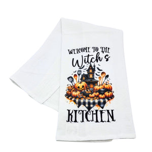 "Welcome To The Witches Kitchen" Halloween Tea Towel - CLT032