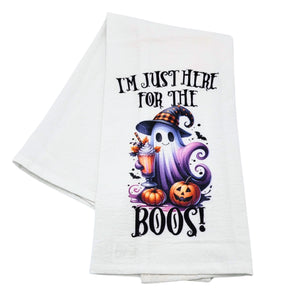 "I'm Just Here For The Boos" Halloween Tea Towel - CLT034