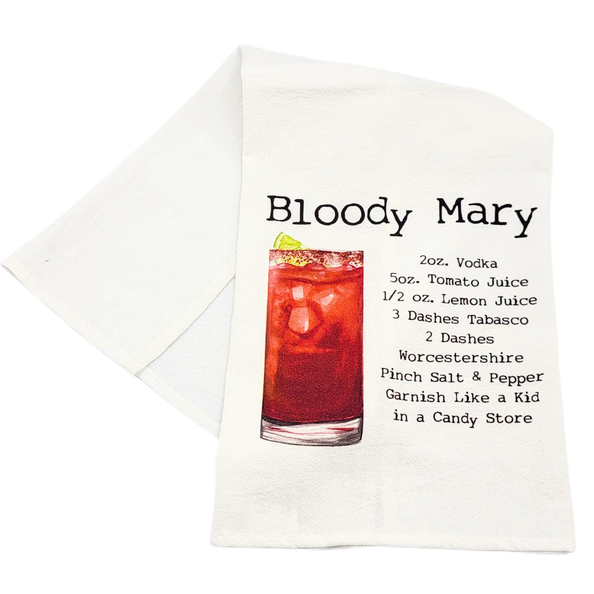 Bloody Mary" Cocktail Bar Towel - CLT051 - Driftless Studios Bloody Mary" Cocktail Bar Towel - CLT051 - Driftless Studios