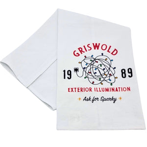 "Griswold Exterior Illumination" Christmas Tea Towel - CLT057