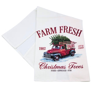 "Farm Fresh Christmas Trees" Christmas Tea Towel - CLT066