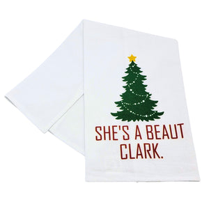 "She's A Beaut Clark" Christmas Tea Towel - CLT067