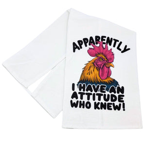 "Apparently I Have an Attitude" Funny Tea Towel - CLT071