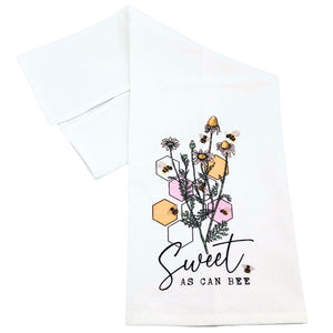 Sweet As Can Bee Hexagons Tea Towels Spring Bee Decorations - CLT085