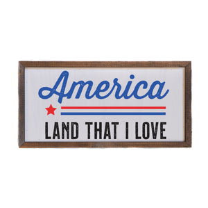 America 12x6 Wall Art Sign - DW050