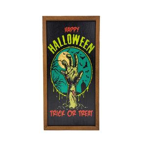 Happy Halloween Trick or Treat 12x6 Wall Art Sign - DW054