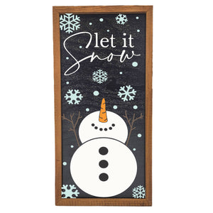 Let It Snow 12x6 Wall Art Sign - DW055