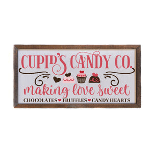 Cupid's Candy Co 12x6 Wall Art Sign - DW061