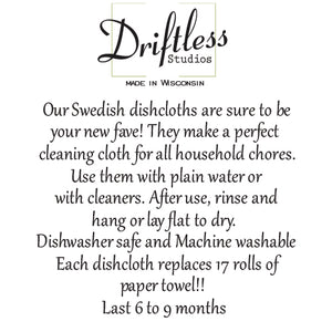 Ghost doing the Dishes Swedish Dishcloth - Halloween Decor