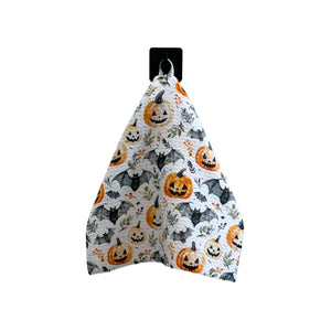 Halloween Bat and Pumpkin Driftless Waffle Washcloths - SMWFL003