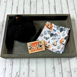 Halloween Bat and Pumpkin Driftless Waffle Washcloths - SMWFL003