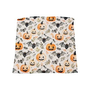 Halloween Bat and Pumpkin Driftless Waffle Washcloths - SMWFL003