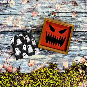 Halloween Scary Ghost Patterned Driftless Waffle Washcloths - SMWFL004