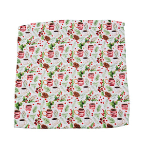 Christmas Decor Coffee And Mistletoe Waffle Washcloths - SMWFL008