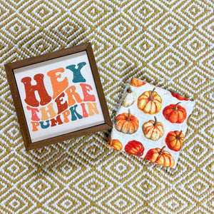 Fall Pumpkin Waffle Washcloths - SMWFL019