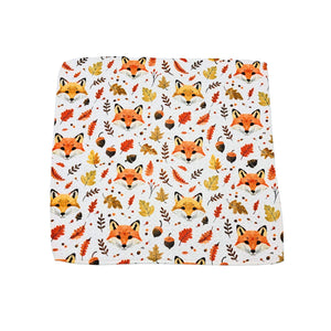 Autumn Fox Pattern Waffle Washcloths - SMWFL030