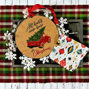 Holiday Ornaments Waffle Washcloth - SMWFL032