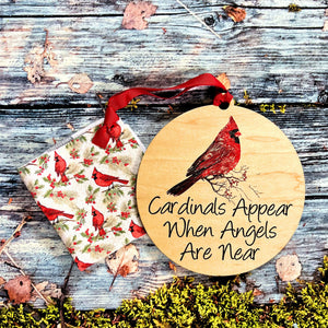 Red Christmas Cardinals Waffle Washcloth - SMWFL034