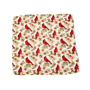 Red Christmas Cardinals Waffle Washcloth - SMWFL034