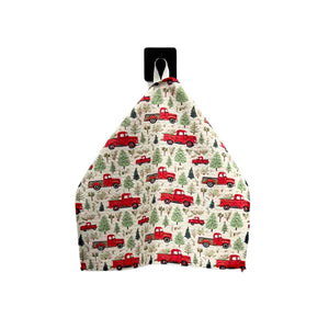 Red Truck With Christmas Tree Waffle Weave Dishcloth - SMWFL042