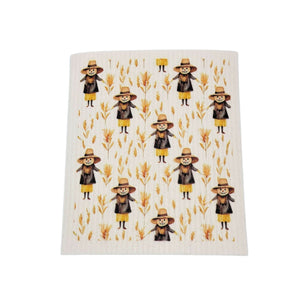 Fall Scarecrow Swedish Swedish Dishcloth